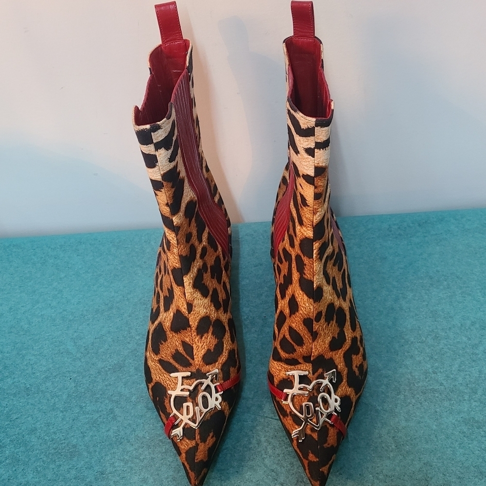 Christian Dior Leopard 🐆 Print Booties European Size 38 - Picture 14 of 14